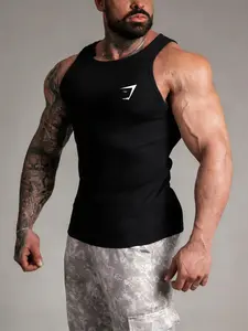 Men's Ribbed Tank Top, Slim-Fit Sleeveless Athletic Vest, Fitness Workout Vest for Gym & Daily Wear