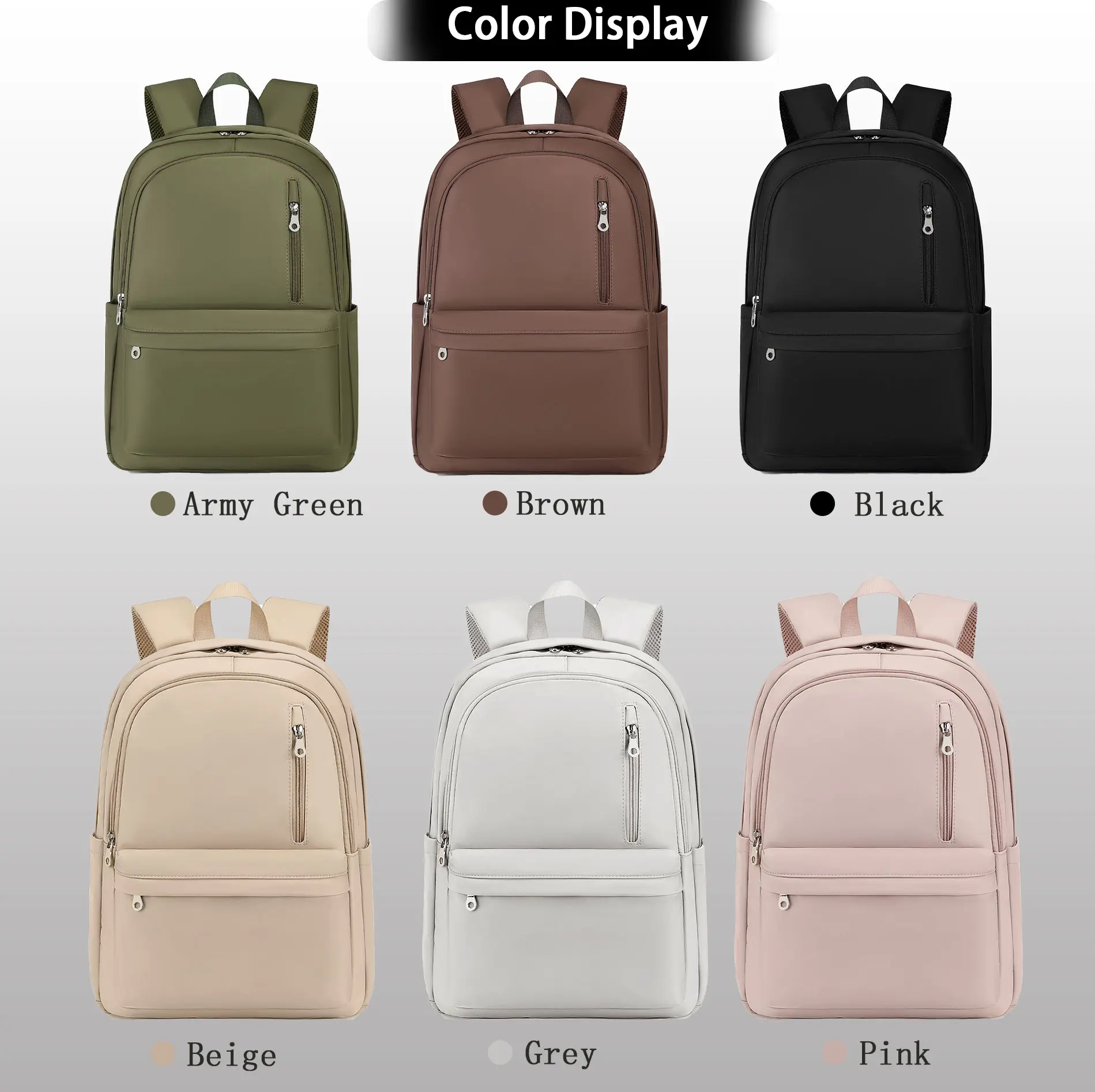 Stylish Laptop Backpack Purse Casual Travel Daypack Nylon Handbag BAGOK Casual Nylon Black Backpack for School and College in  main image 2