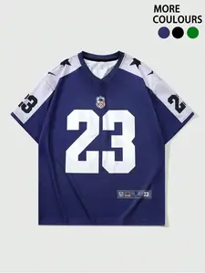 Men's Letter & Number Print Short Sleeve Pajama Top, Casual Comfy Round Neck T-shirt for Summer, Men's Sleepwear for Daily Wear