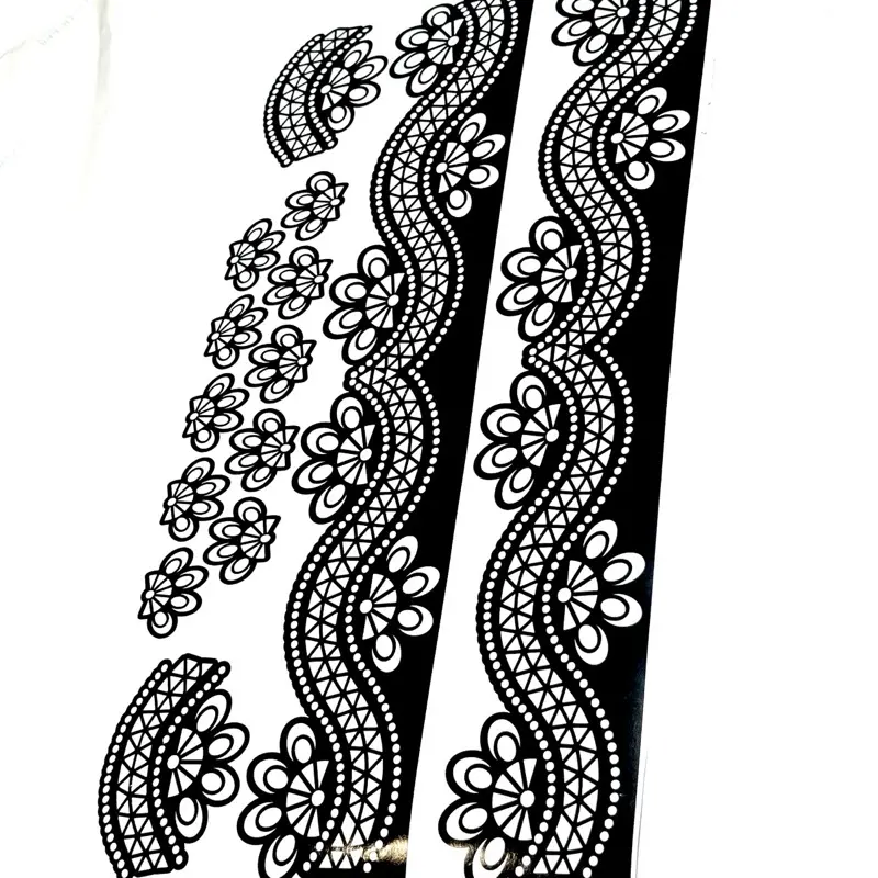 Henna Stencils Full Set Palm Feet Fingers Design for Temporary Henna Tattoos