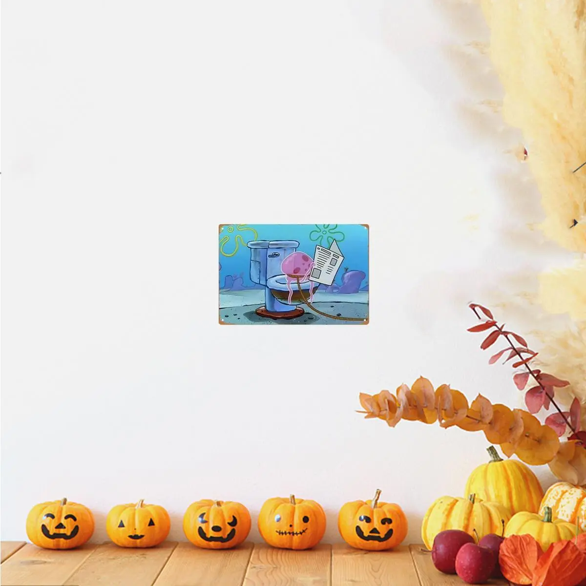 Cartoon Pattern Aluminum Metal Sign, Waterproof & Dustproof Desktop Plaque, Wall Decoration for Home, Bedroom, Living Room, Office
