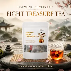 Natural Herbal Tea Blend with Ginseng and Goji Berry Light Sweet Flavor Fast 5 Minute Brew Tea