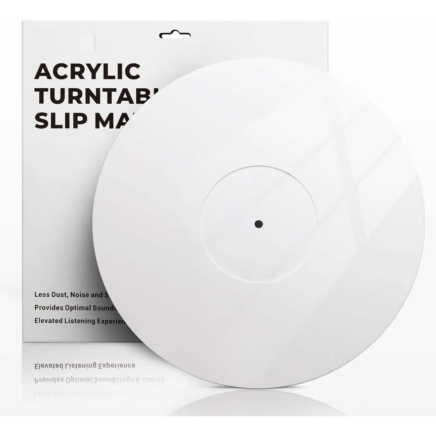 3mm White  Turntable Slipmat, 12In Vinyl Record Player Mats, Antistatic & Anti Vibration Record Platter Slip-Mat, Phonograph LP Record Mat, Reduce Noise & Tighter Bass Quality Slipmat