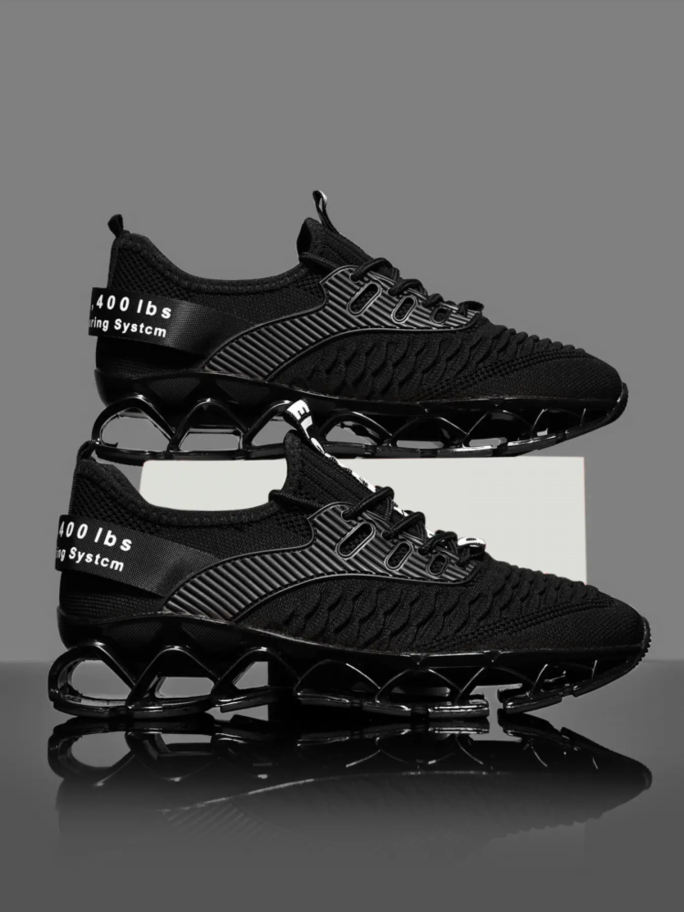 1 Pair 2-Color Flyknit Casual Sports Shoes, Knitted Running Shoes, Breathable Running Sneakers (39-47 Sizing) - Breathable Flyknit Upper + TPU High-Elastic Anti-Slip Sole + Comfortable Wrapping Lining, For Daily Casual & Light Sports Outfits