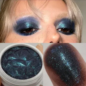 1PC Monochrome Mashed Potato Makeup Eyeshadow - Flashing, Fine Powder, Highlight Brightening, Easy To Apply, Waterproof, Suitable for Halloween/Christmas/Birthday Parties