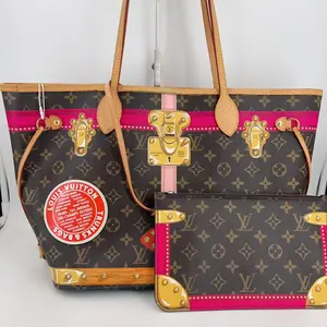 Pre-owned Louis Vuitton Canvas Shoulder Bags Monogram Summer Trunks Neo Neverfull MM