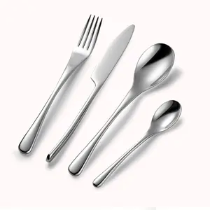 Klaus Meyer Ellipse 16 Piece Flatware Set Service for 4, Crafted with Superior Stainless Steel 18/10 with High Mirror Polish, Dishwasher Safe