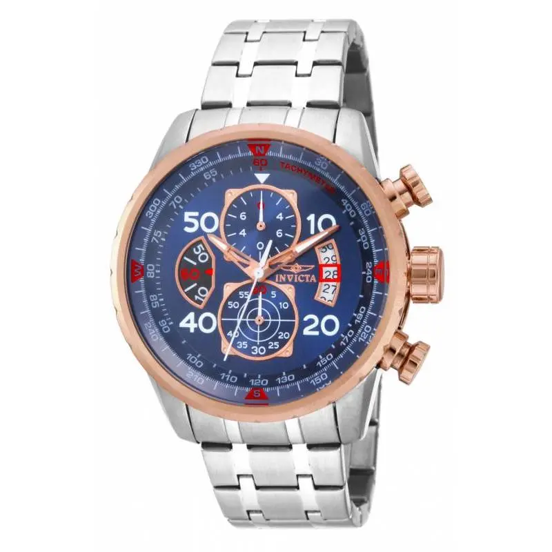 Invicta Men's 17203 Aviator  Quartz Chronograph Blue Dial Watch