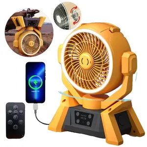 Mother's Day Gift for Mom - 20000mAh Battery Multifunction Camping Fan with Phone Charger & LED Light, Portable Rechargeable Fan for Backyard, Travel, Summer Outdoor Adventures Multifunctional Cooling Fan Usb Charging Fan