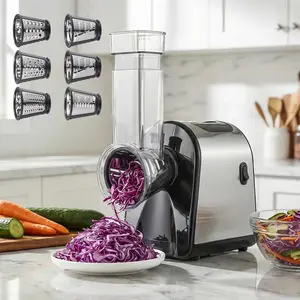 Multi-Blade Electric Grater Stainless Steel Quick Meal Prep for Home Chefs