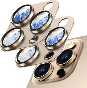 2PCS Desert Titanium Camera Lens Protector Cover for iPhone 17 Air 16 Pro Max 15 Plus 14 13 Mini iPhone16 16Pro 15Pro Protection