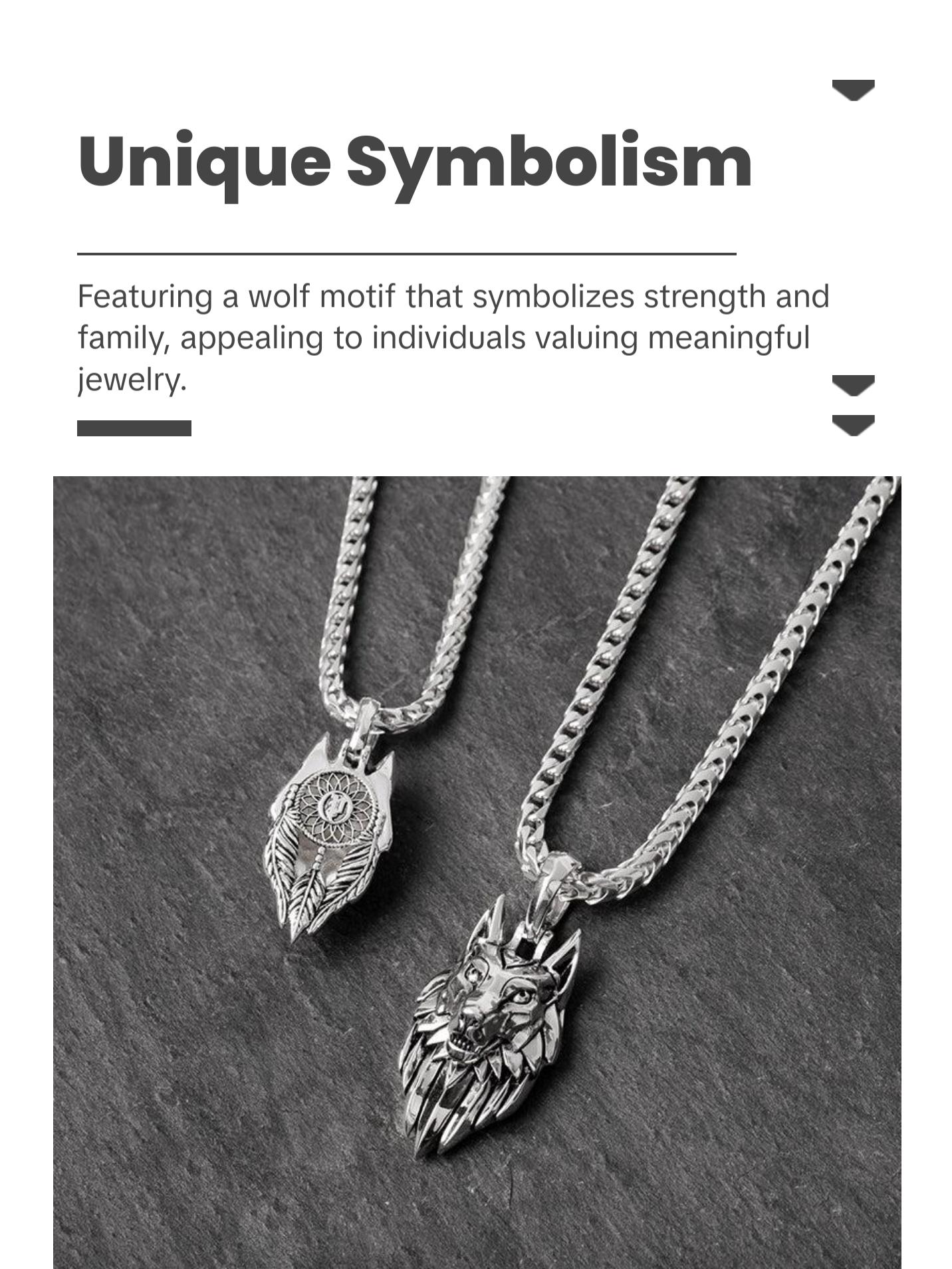 Alpha, Silver Wolf Pendant