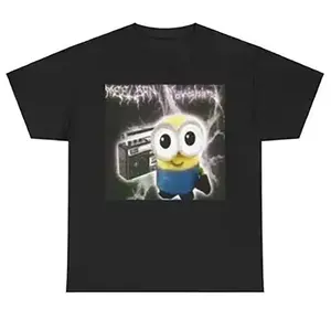 Funny Cute Minion Banana T-Shirt, Cartoon Character Graphic Tee, Trending Meme Shirt, Adorable Yellow Minion Top, Kids Birthday Gift, Viral Humor Tee