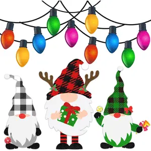 23 PCS Reflective Christmas Car Magnets Christmas Car Decorations Christmas Lights for Car Refrigerator Christmas Refrigerator Decorations Cute Christmas Gnome Magnets Set for Xmas Holiday Decoration IMISHM
