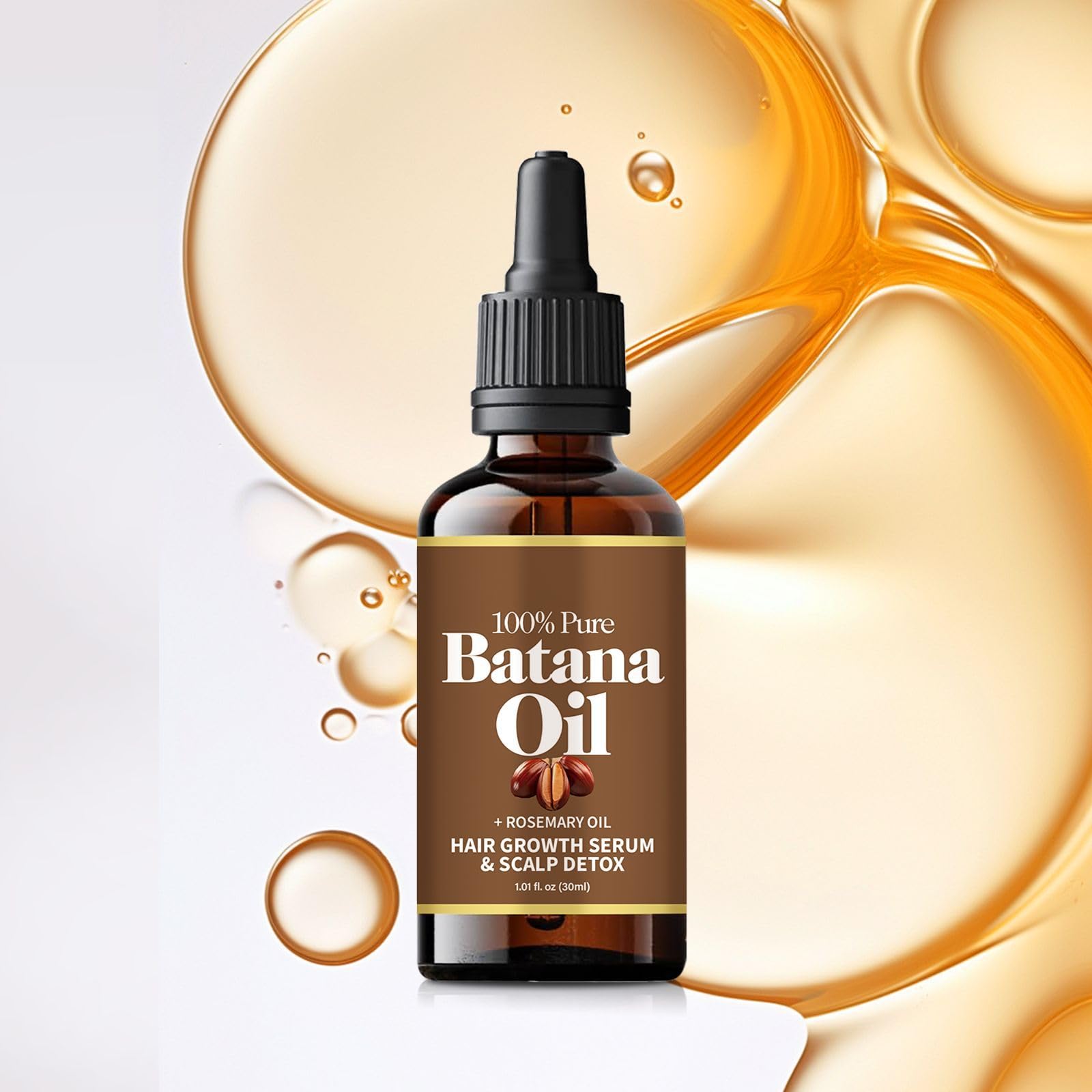 Batana Oil,Strong & Healthy Hair, Make Hair Longer Fuller Thicker, Organic Batana Oil with Rosemary,Organic Rosemary Oil Vitamin E Nourish Scalp,for All Hair Types,