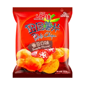 OISHI Tomato Flavored Potato Chips 80g - Crispy Snack for Parties & Everyday Snacking