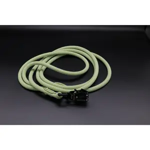 Green - Olive Hue - Upcycled Climbing Rope Dog Leash
