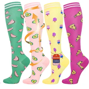 ISUNIE Holiday Compression Socks for Men & Women – 4 Pairs, Best Circulatory Socks, Soft, Breathable, Lightweight & Comfortable, All Season– Ideal for Daily Wear