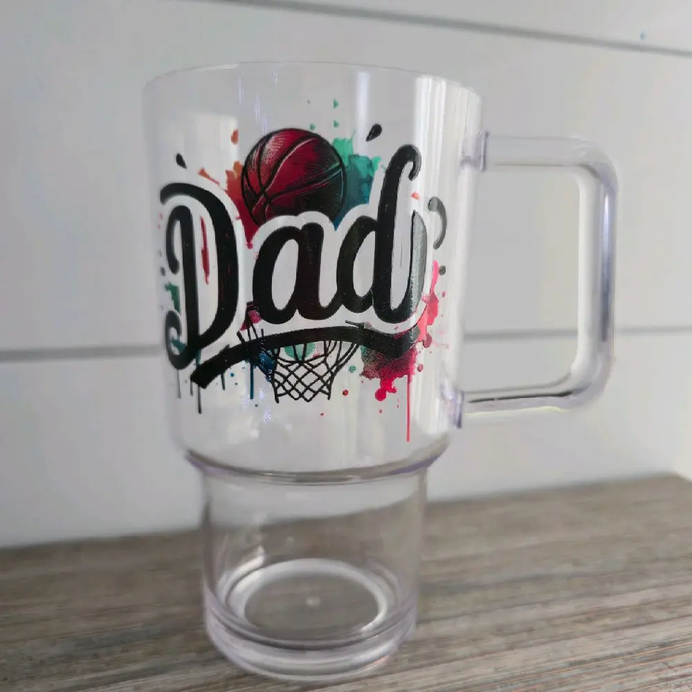 Basketball Dad 20oz Acrylic Cup with Handle - Colorfuk Design