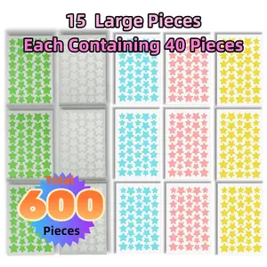 Women Athlete Face Concealer Stickers, Star-Shaped Design, Fashionable Glittering Highlighter, Pack of 600 Pieces