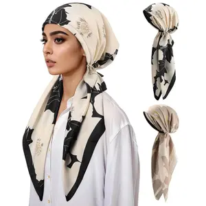 AWAYTR 2 Pack Pretied Head Scarf for Women Soft Chemo Headwear Turbans for Cancer Hair Loss Comfortable Head Wrap Cover