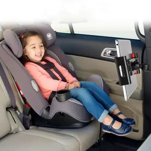 Car Rear Seat Mobile Phone Bracket Rear Car Metal Aluminum Alloy Rotating Bracket Headrest Tablet Phone Holder