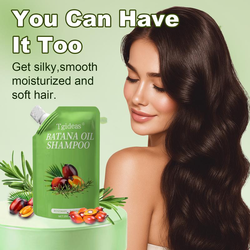 Tgideas Rosemary Batana Oil Shampoo - Promotes hair growth, strengthens hair strands, cleanses hair, contains natural extracts to care for hair, daily hair care 250ml (8.45oz). Nourishing Repair