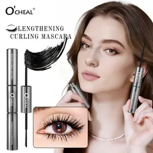 Lengthening Curling Beauty Mascara with Shaping Gel, Carbon Black Paste, Fine-Tooth Comb Brush, Defined Lashes Without Drooping，12H Curled & Lifted, Thick & Long Lashes, Waterproof Formula for All Day Wear，Vegan & Cruelty-Free