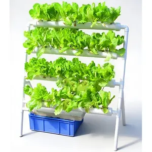 Hydroponics Growing System 36 Plant Sites 3 Layers Hydroponics Growing System Garden Plant System for Leafy Vegetables with Water Pump, Pump Timer, Nest Basket and Sponge