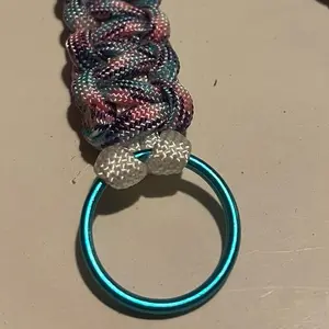 Handmade Multicolor Beaded Keychain with Paracord for Durability key charms