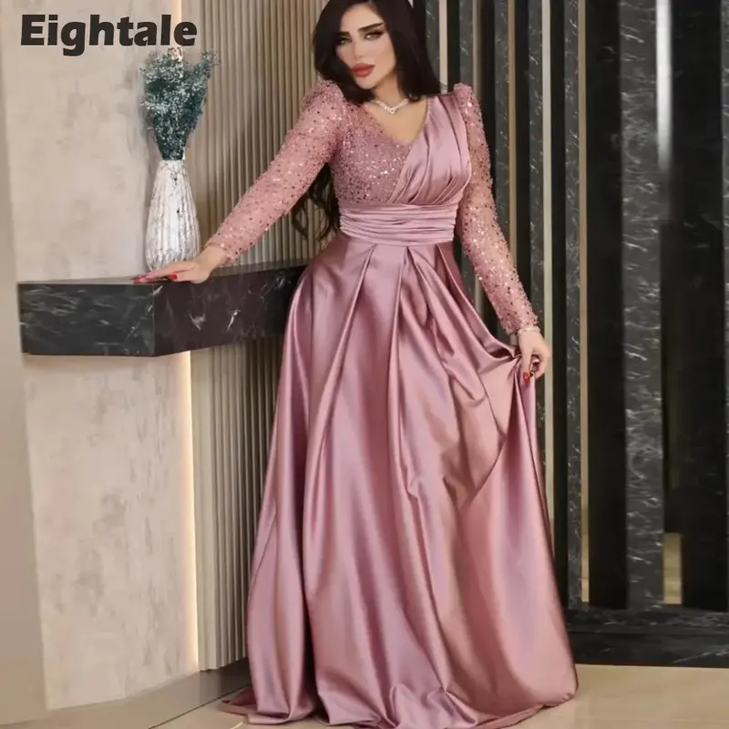 beautiful full sleeve birthday party dress product info and reviews Long Prom Dress with Puff Sleeves: Ava Presley 40033 White/Light Blue / 00