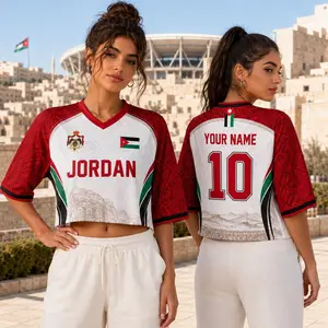 Custom Jordan Soccer Crop Top Jersey, Personalized Jordan Soccer Jersey Crop Tee, Festival Shirt, Football Fan, Custom Jordan Jersey Shirt