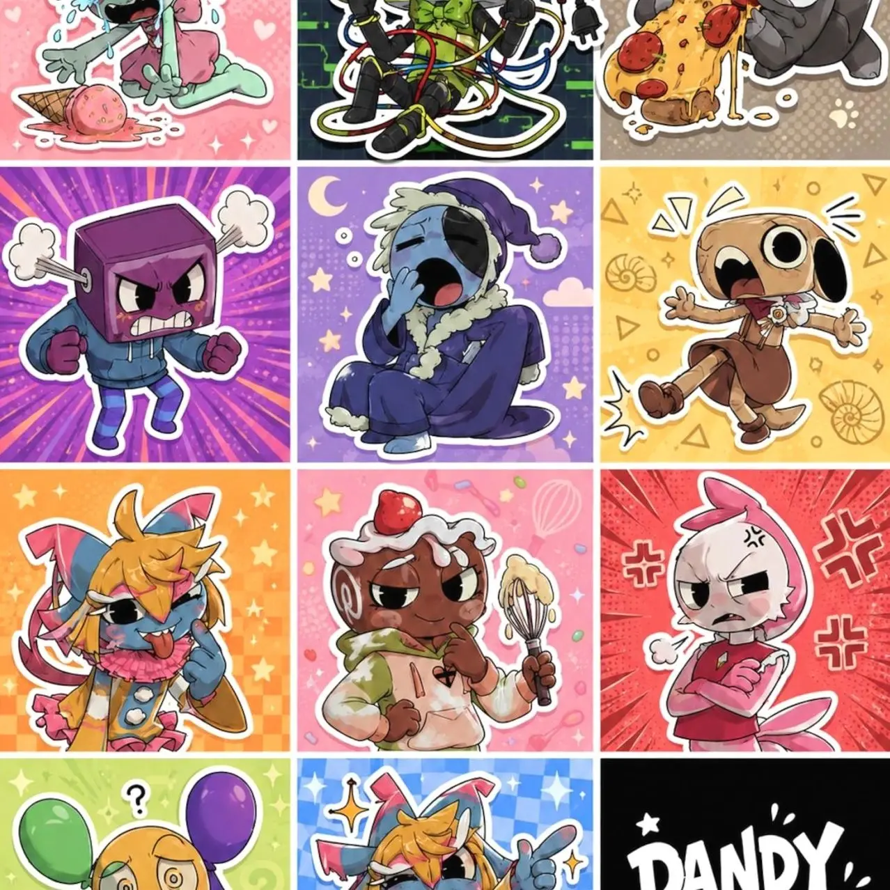 Dandy’s World Acrylic Keychain / Poppy / Vee / Scraps / Boxten / Astro / Shelly / Glisten / Cosmo / Shrimpo / Looey Roblox Game Keychain
