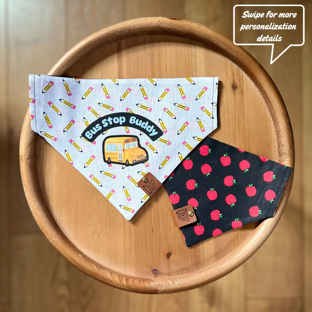 Bus Stop Buddy / Reversible / Over-the-Collar / Pet Bandana
