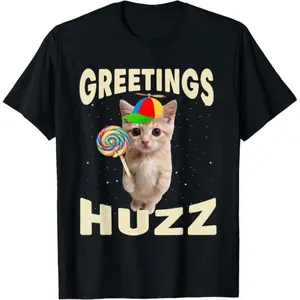 Greetings Huzz – Gen Z/Alpha Slang Meme Tee, Everyday Fun Shirt for All-Age Crew