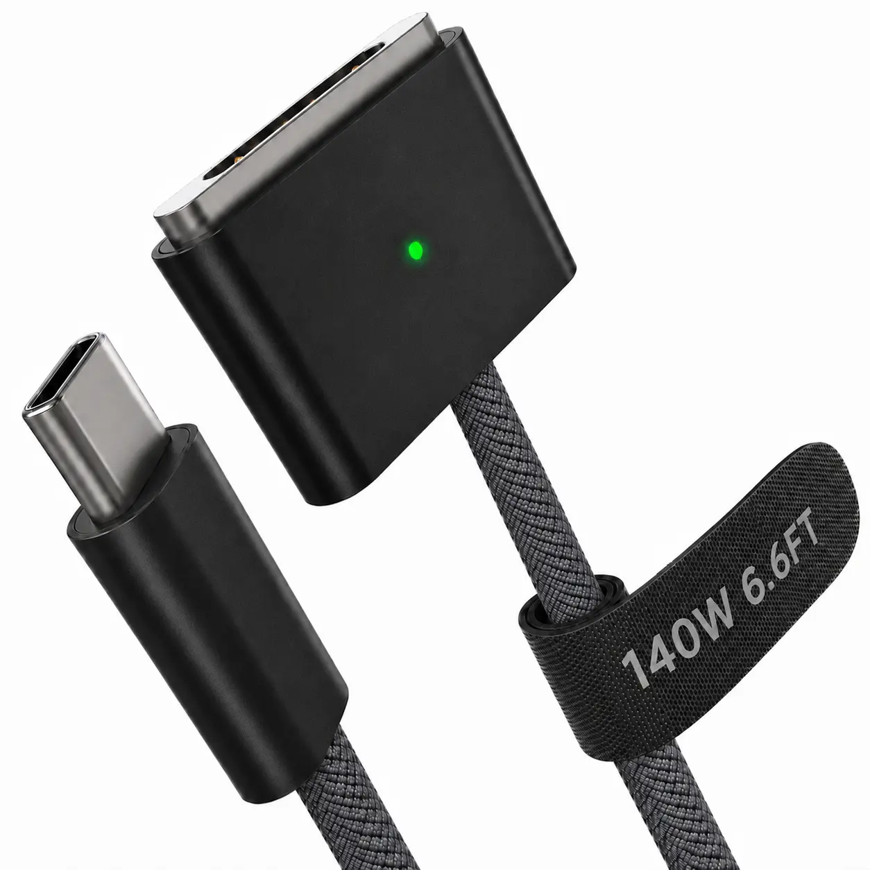 140W USB-C to Magnetic 3 Charging Cable, 6.6FT Braided Fast Charging Cord with LED Indicator for MacBook Pro 14/16 & MacBook Air 13/15, PD 3.1 Laptop Charger Cable, Back-to-School Tech Essential