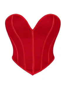 WindShape New Matte Surface Strapless Slim-Fit Corset For Women, Cute Heart-Shaped Strapless Corset Breathable Mesh Off-Shoulder Shapewear Wearable Sexy Vest-Style Top Undergarment Underwear