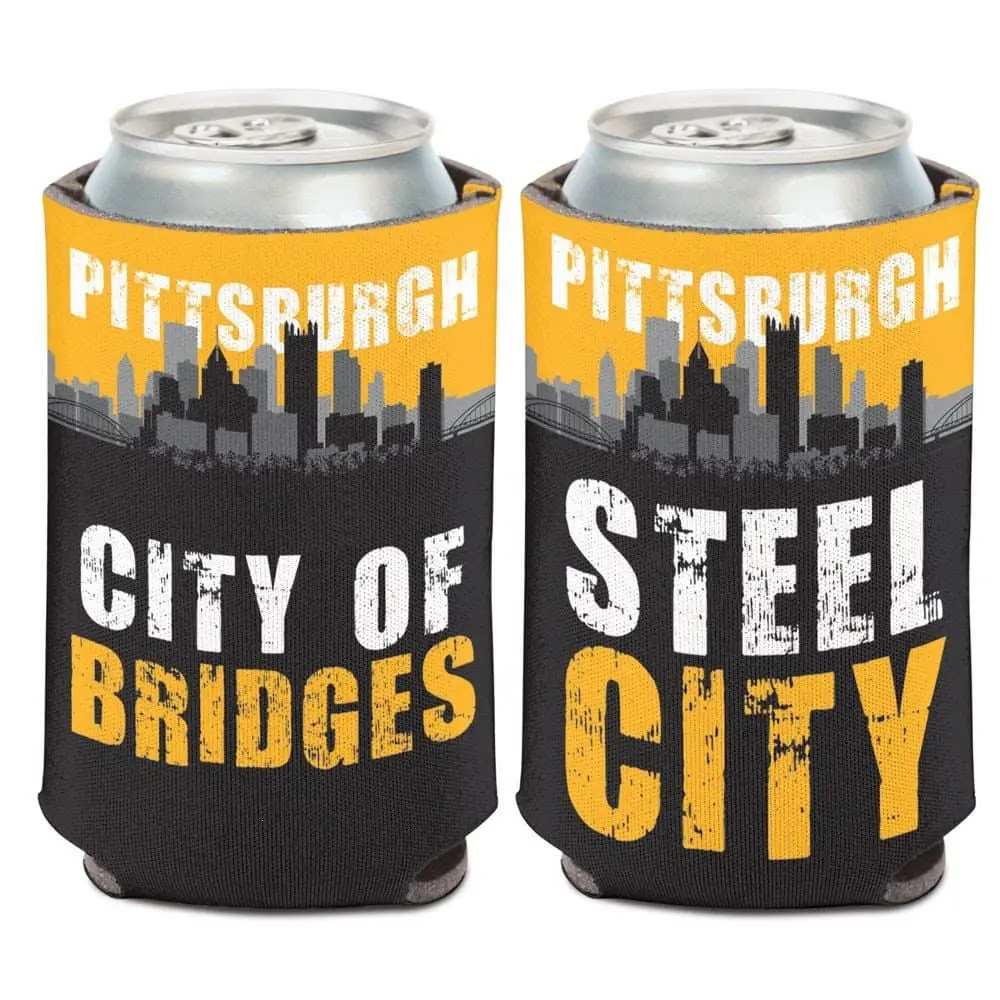 Pittsburgh City Of Bridges Steel City Can Cooler 12 Oz. Koozie
