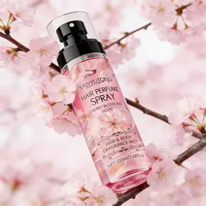 100ml fragrance spray, Scented cherry blossom fragrance, multi scene and multi-function, hair, body, bed, bedroom universal, long-lasting fragrance, delicate atomization, no residue, portable fragrance for home and travel, suitable for both men and women