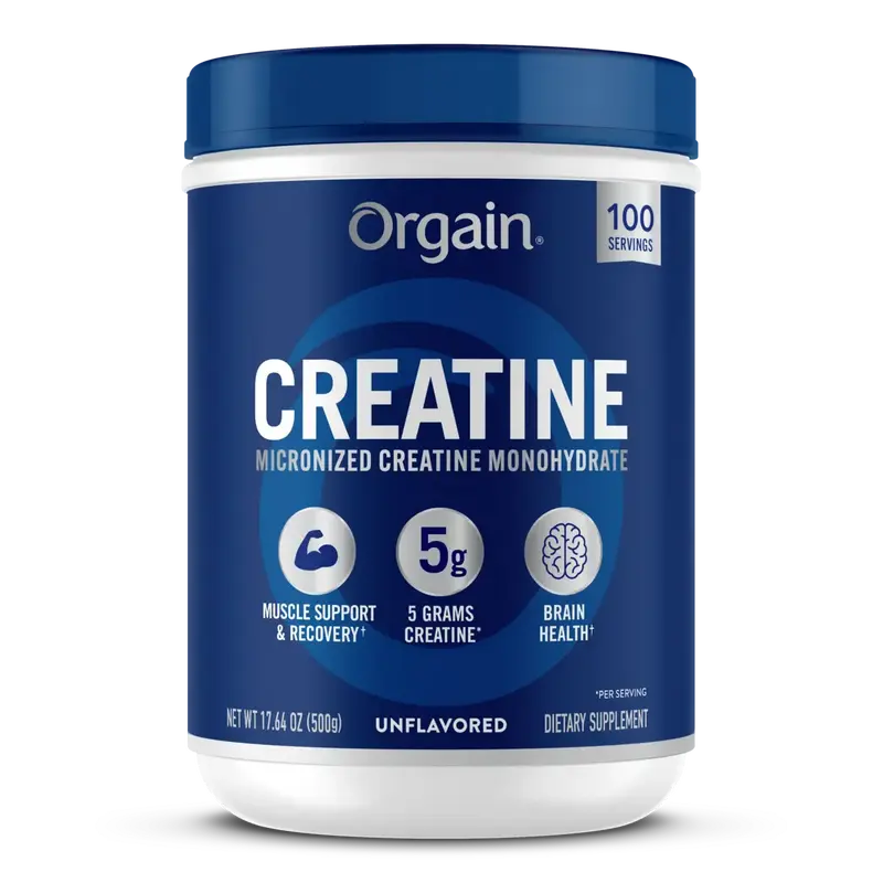 Orgain Creatine Monohydrate Powder | 5g Micronized Creatine Per Serving | Unflavored | 100 Servings | Vegan | Gluten Free | Non-GMO