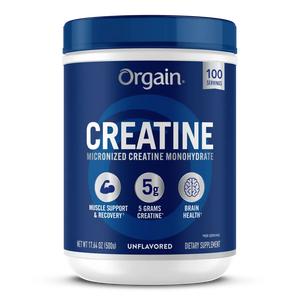 Orgain 5g Creatine Monohydrate Micronized Powder- 100 Servings, Unflavored, Supports Muscle Growth, Post Workout Recovery, and Brain Health
