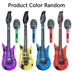 Inflatable Rock Star Toy Set, 80s 90s Party Decorations, Inflatable Guitar Props, Carnival Party Supplies, Rock Band Accessories, Party Event Props