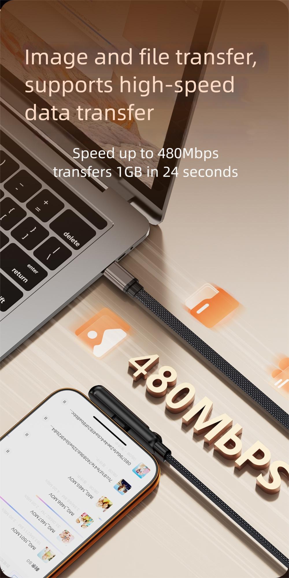 100% Fast Charger 240W MicroUSB+6A Type-C Cable AdapterSet For Android Charger OriginalType Charging Durable Long Lasting