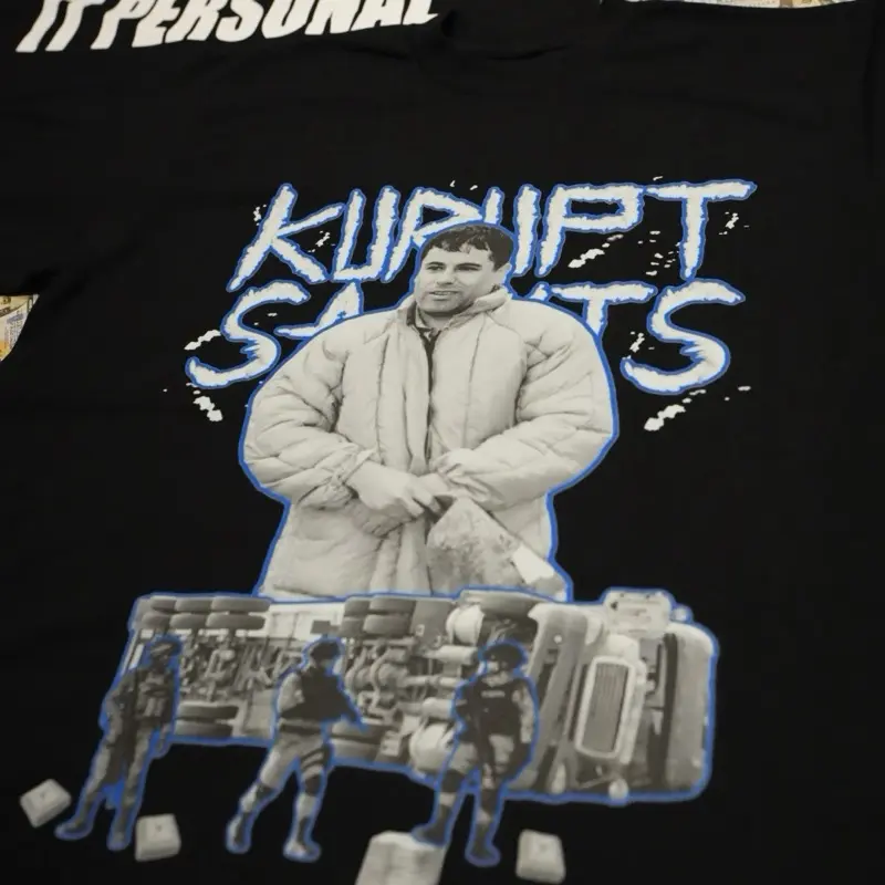Ch4po - Kurupt Saints - Black Pro-Club T-Shirt men