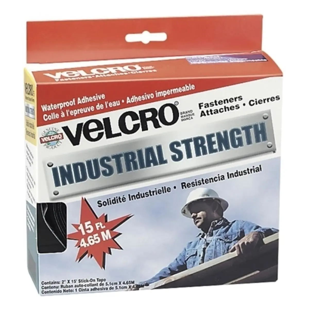 Fabric Hook and Loop Industrial Strength Tape - Patented, Stronger, Waterproof, 2 in. - USA Inc. Outdoor Home Improvement Building Supplies (Pack of 2)