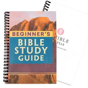 1pc 5.5x8.3 Inch Inspirational Christian Bible Study Spiral Notebook , Beginner's Bible Notebook for Spiritual Growth, Paper Material, Daily Reflection and Prayer Guide, Daily Devotional Journal Spiral Notebook