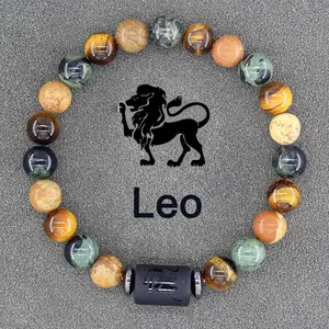Unique Zodiac Sign Link Bracelet for Men and Women - Adjustable Cancer, Virgo, Leo, Libra Bangle Jewelry for Friendship, and Birthday Gifts - Personalized Astrology Accessories