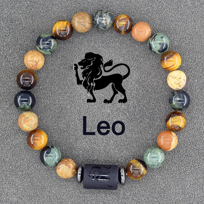 Unisex Unique Zodiac Sign Link Bracelet - Adjustable Non-Natural Crystal Bracelets & Anklets for Cancer, Virgo, Leo, Libra - Astrological Personalized Jewelry for Friendship, Birthday Gifts