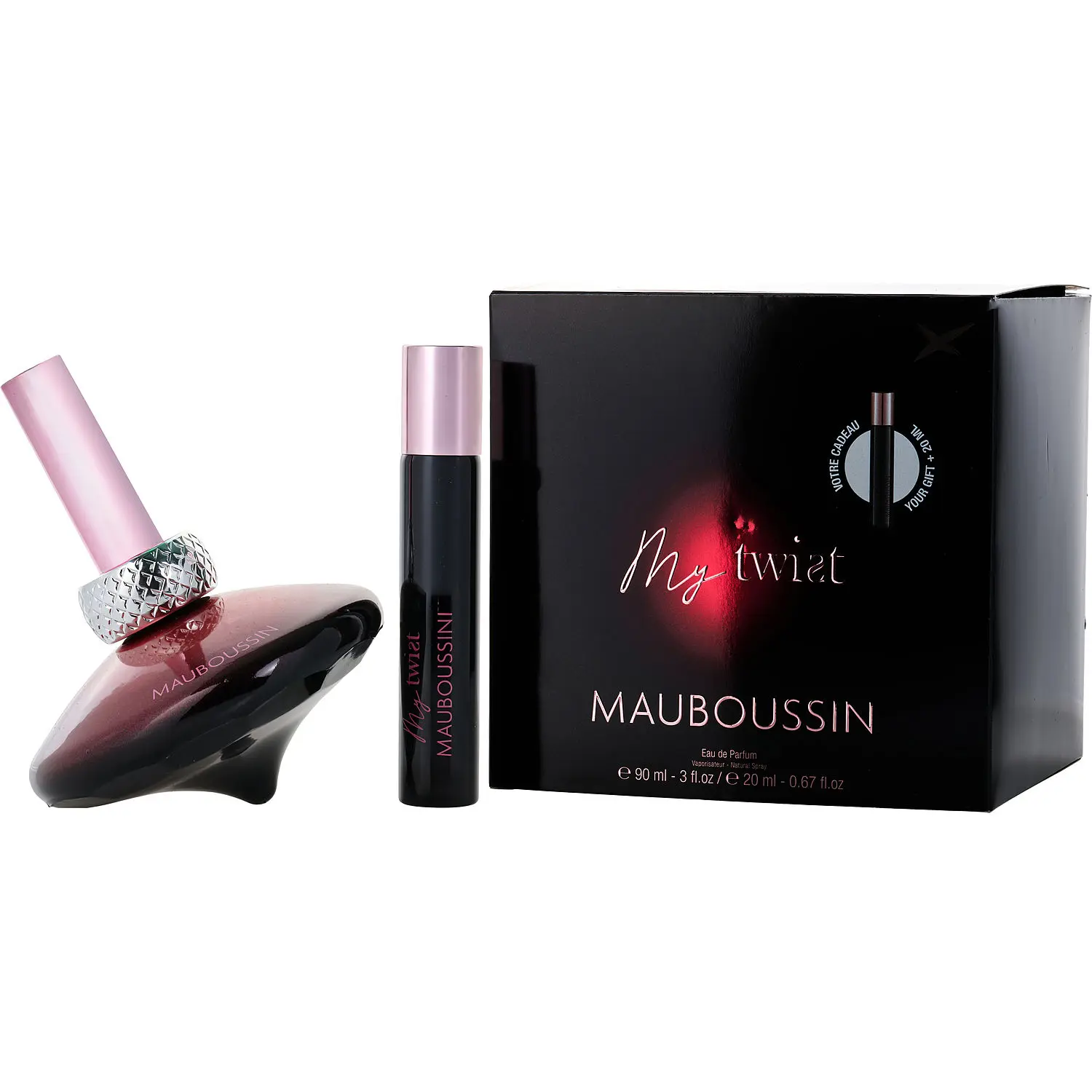 Mauboussin My Twist Set-Eau De Parfum Spray 3 Oz & Eau De Parfum Travel Spray 0.68 Oz For Women