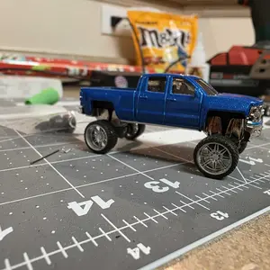 15mm Chrome KG1 Forged "Aristo" 3D Truck Wheels - Set of Four Black Tires with Silver Spokes